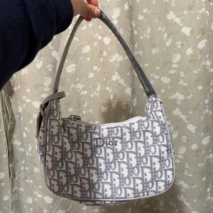 Dior Monogram Gray Shoulder Bag